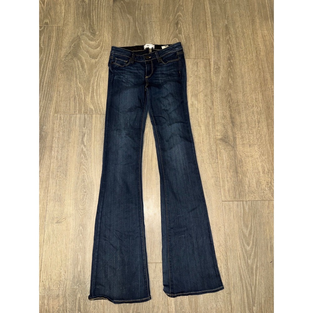 Paige Skyline Boot Jeans Womens 26 Dark Wash Stretch Denim Bootcut Made in USA